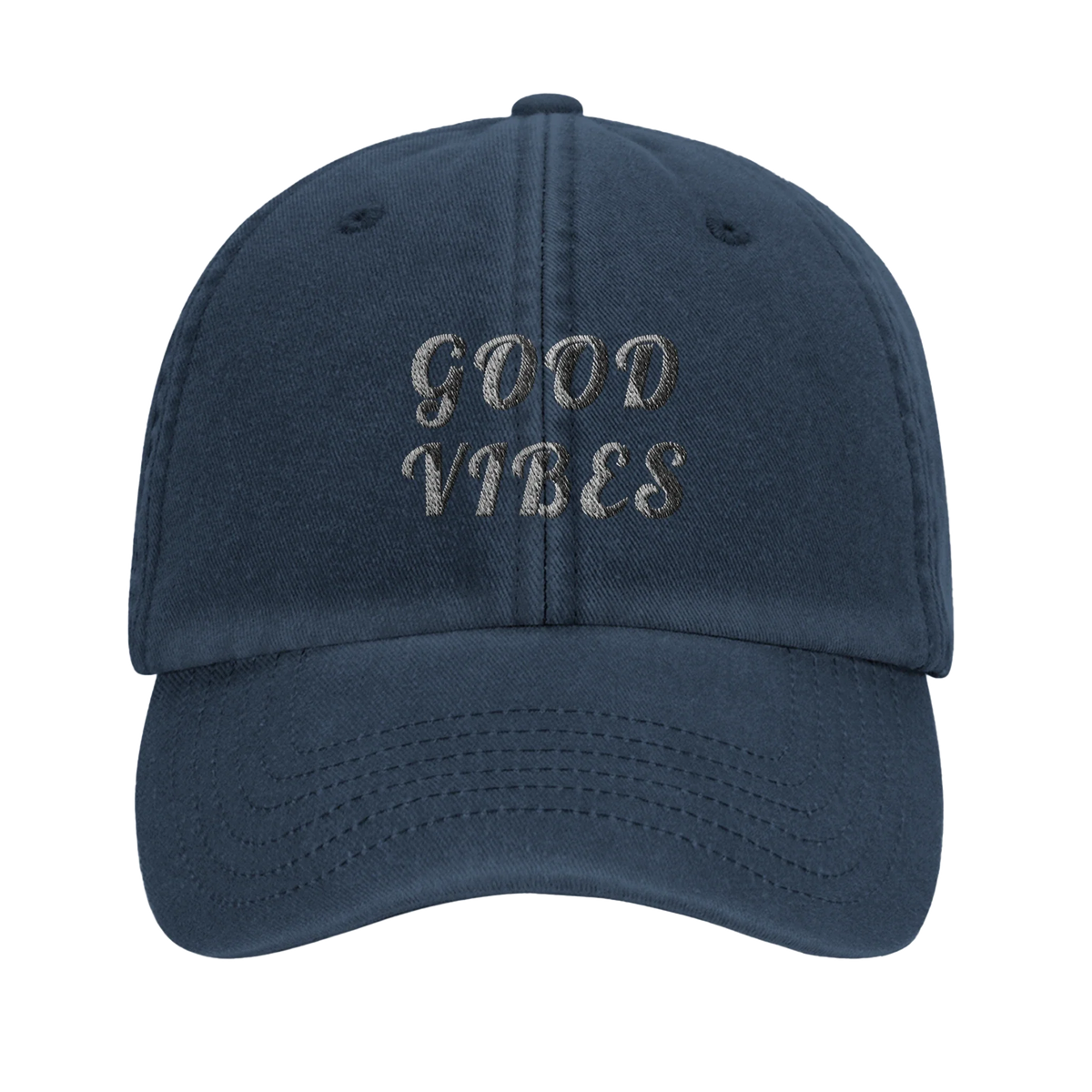 Marinblå Good Vibes pappakeps