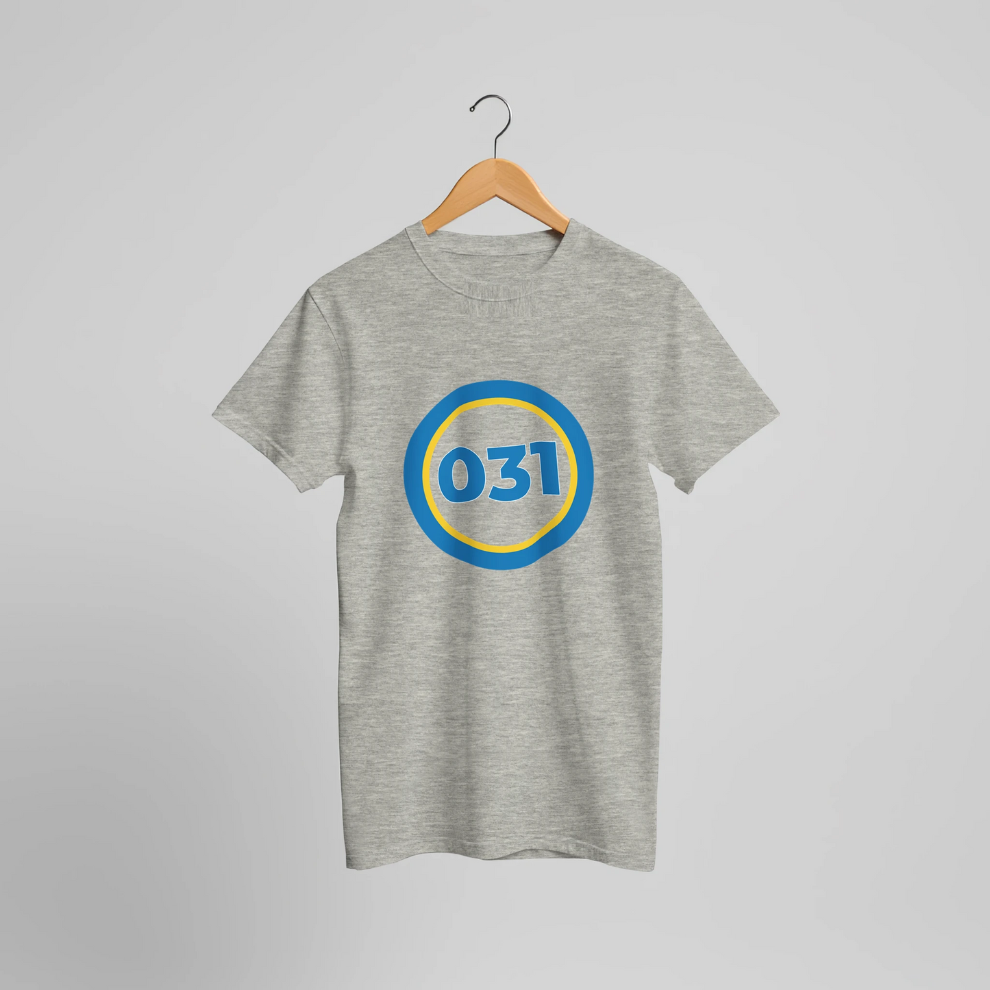 031 – Grå Fitted T-shirt Rund Design – design från GBGMotiv, Göteborg