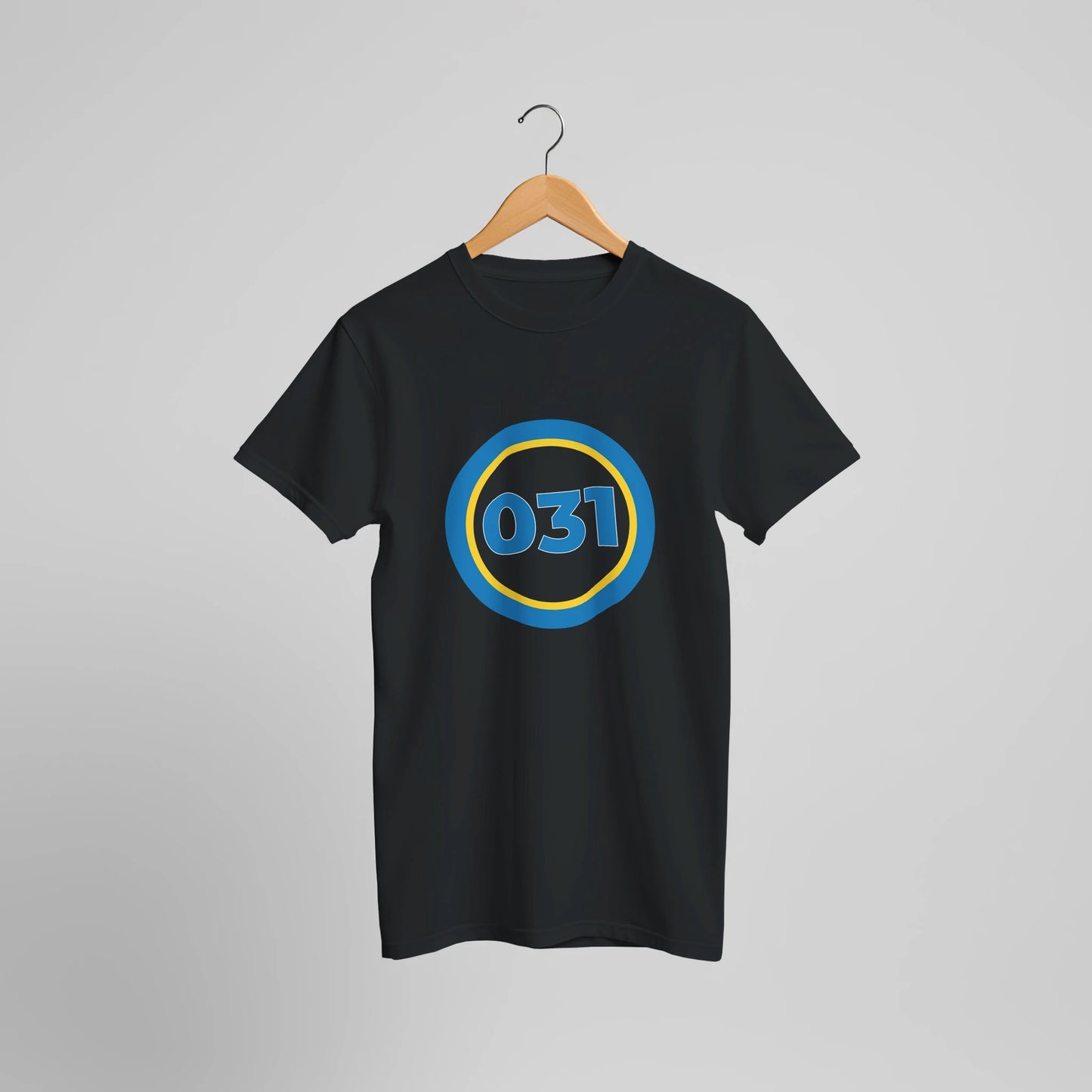 031 – Svart Fitted T-shirt Rund Design – design från GBGMotiv, Göteborg