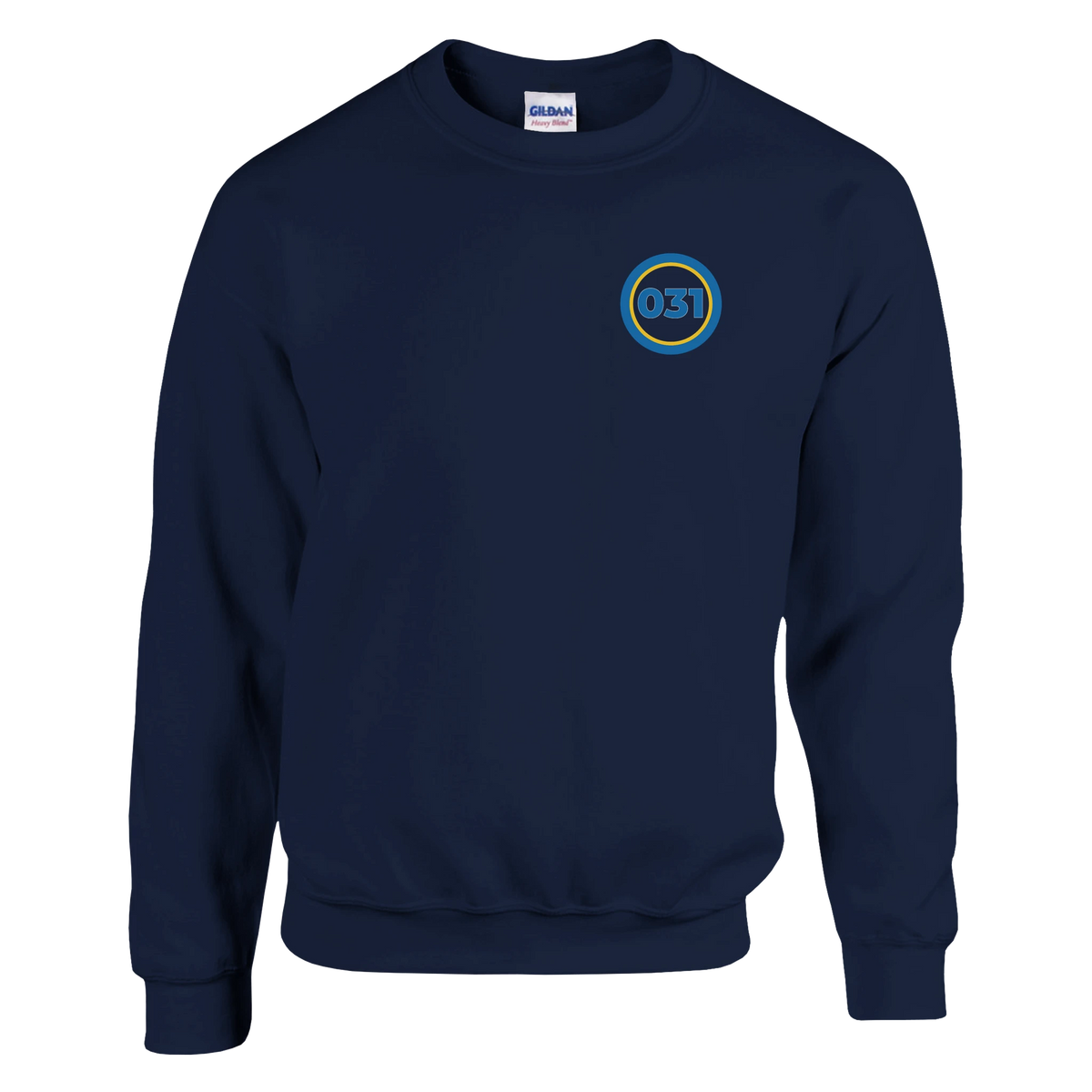 Marinblå 031 – Unisex Sweatshirt Rund Design Bröst – design från GBGMotiv, Göteborg