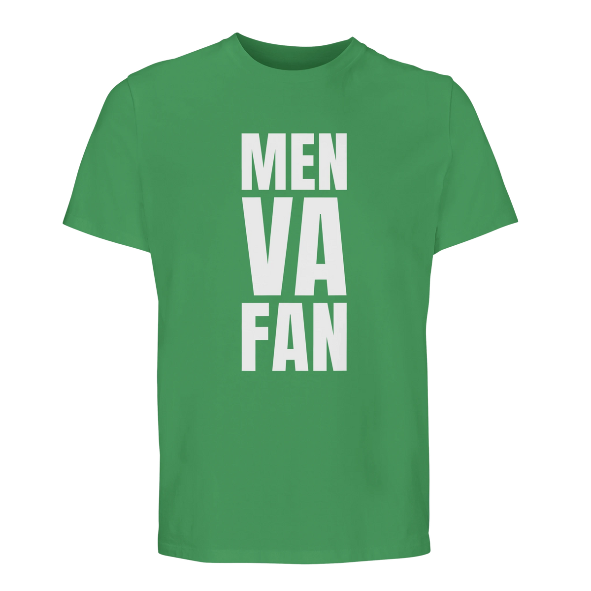 Grön ’Men va fan’ t-shirt. En hyllning till Johan Falk-citatet.
