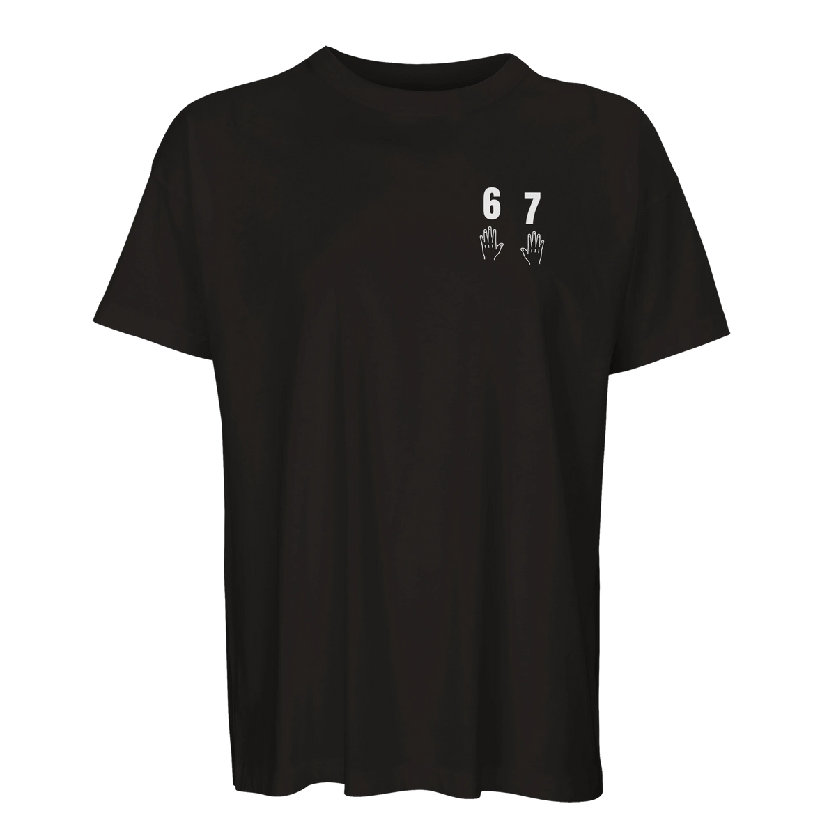 Oversized T-shirt med motivet '67 Statement', svart – GBGMotiv