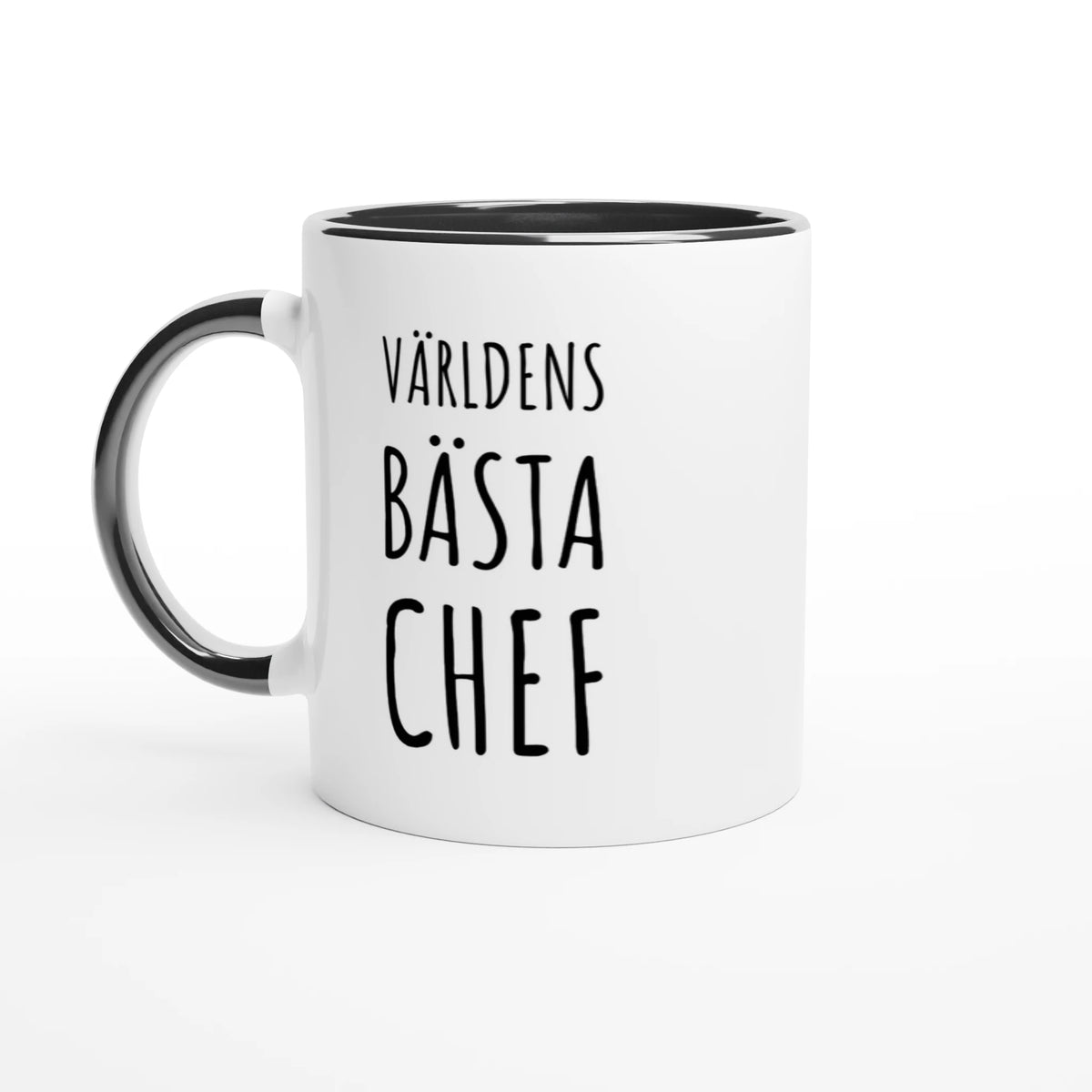 Kaffekopp med motivet 'Världens Bästa Chef / World's Best Boss', svart – GBGMotiv