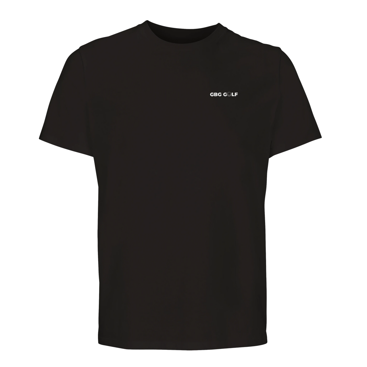 Svart Göteborg golf t-shirt med vitt "GBG GOLF"-tryck på vänster bröst