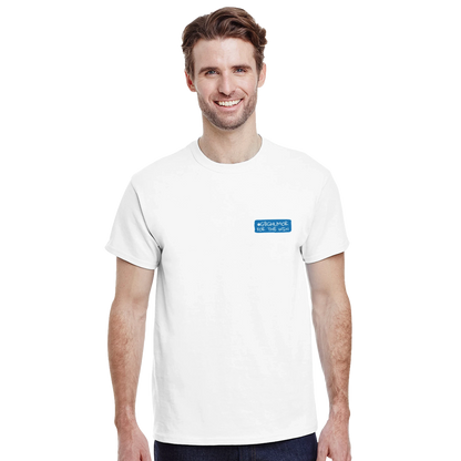 #GBGhumor – Göteborgsstil – Man i vit Heavyweight Unisex T-shirt – design från GBGMotiv, Göteborg