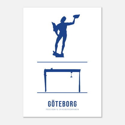 Göteborgsk premium poster 50x70 cm med stadens landmärken.