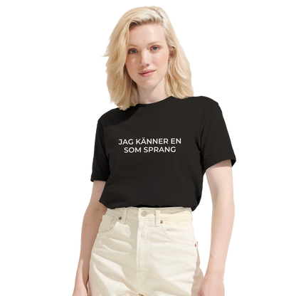 Humoristisk supporter-t-shirt till löparloppet.