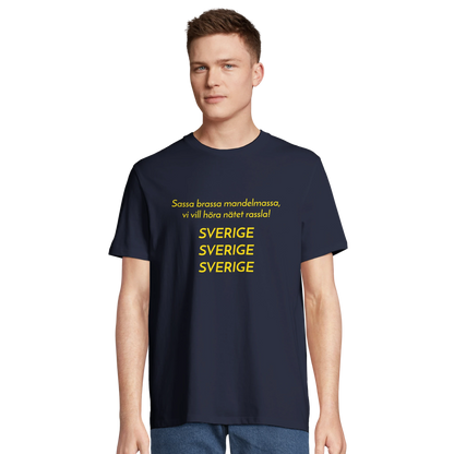 Supporter-t-shirt för fotbolls-VM i gult och blått.