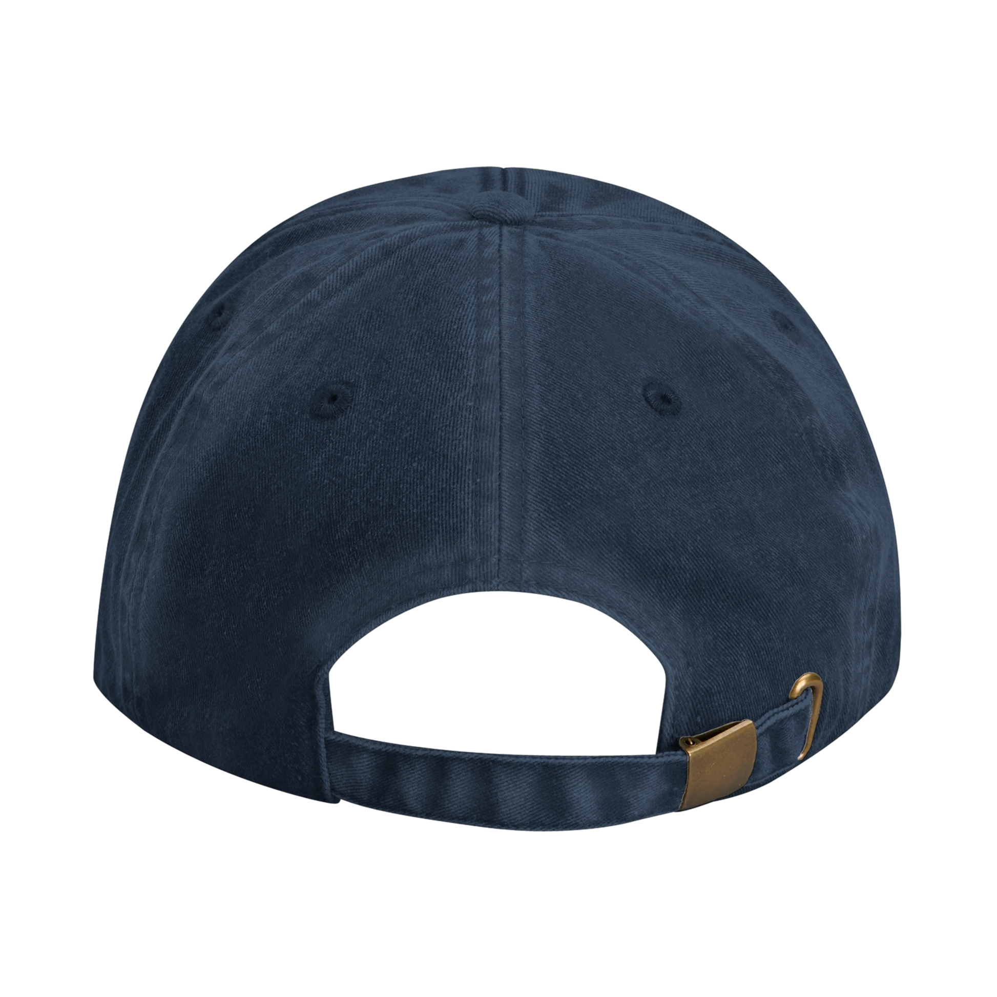 Klassisk dad hat med gult Sverige-broderi och mässingsspänne.