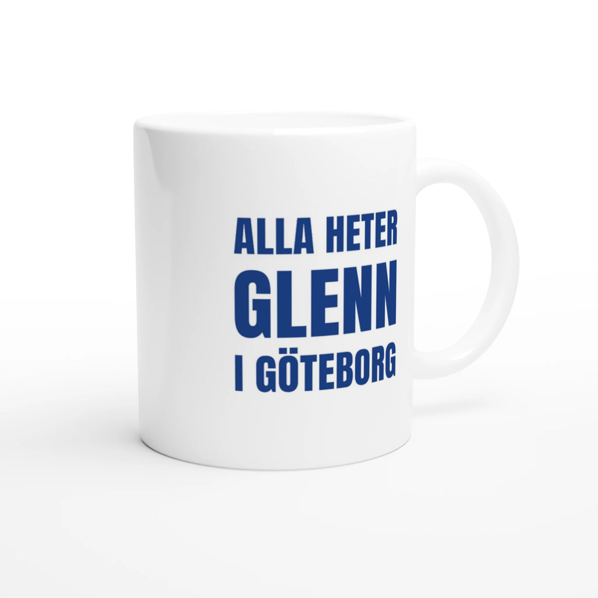 GBGMotiv kaffekopp "Alla heter Glenn i Göteborg", vit keramik
