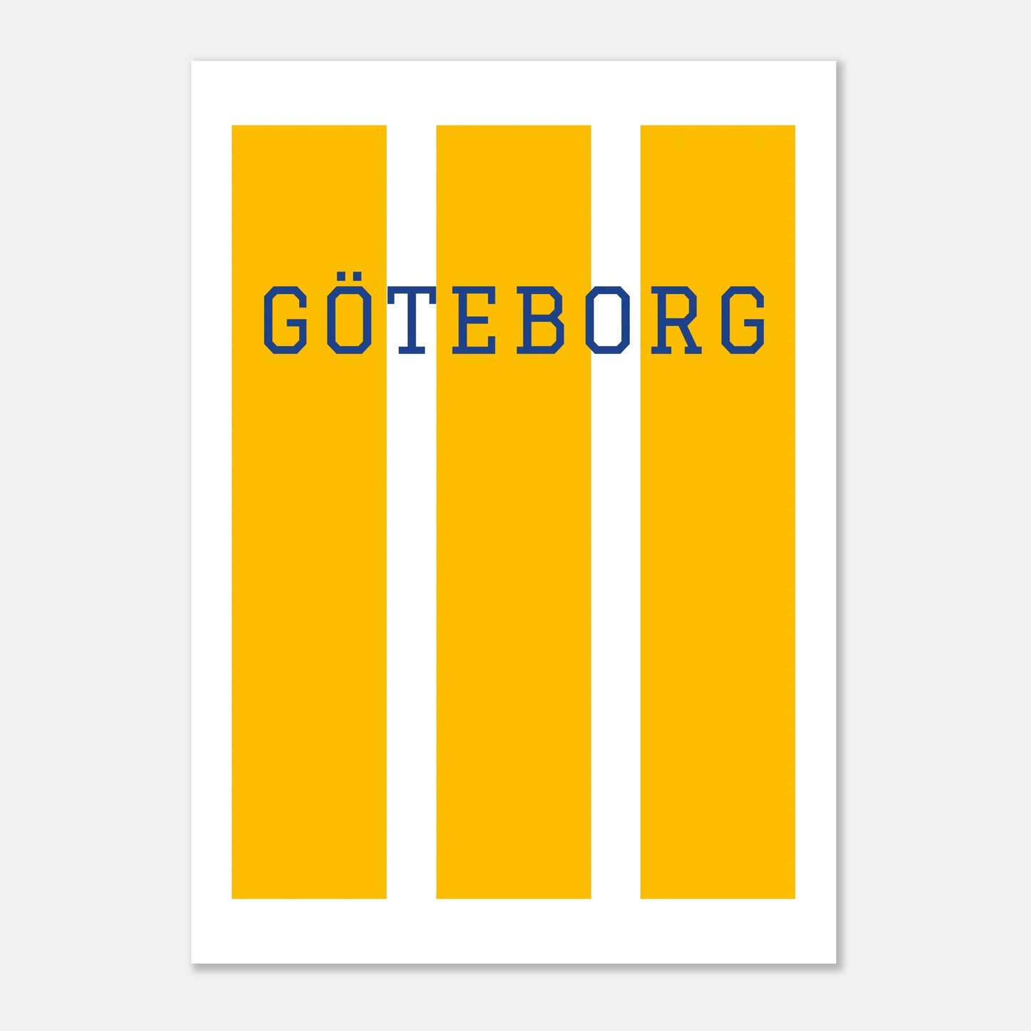 Digital förhandsvisning av Göteborg-motiv i modern grafisk stil. Högkvalitativt tryck med klara färger och matt finish.