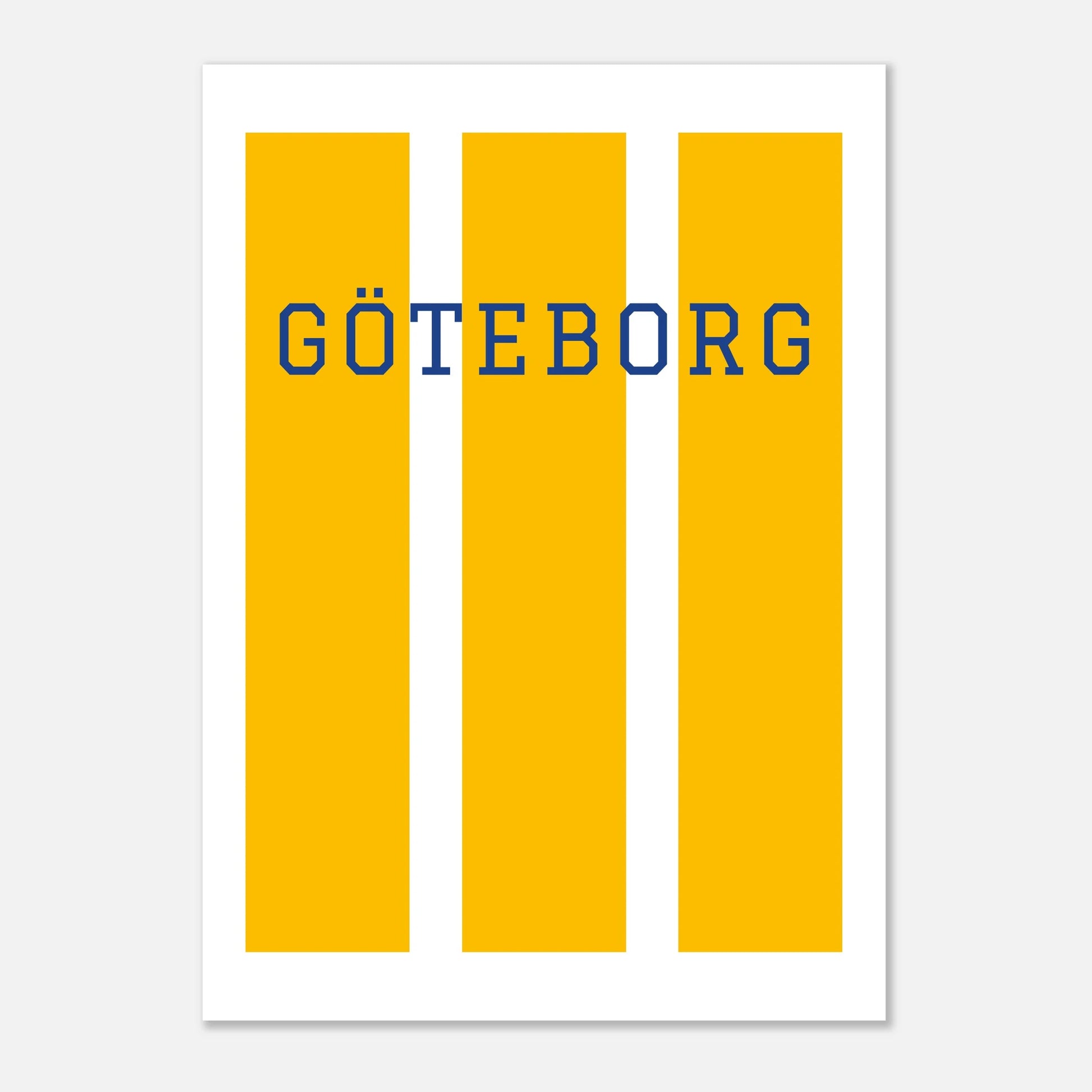 Digital förhandsvisning av Göteborg-motiv i modern grafisk stil. Högkvalitativt tryck med klara färger och matt finish.