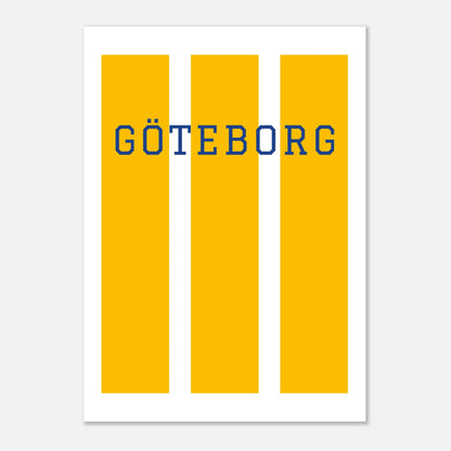 Digital förhandsvisning av Göteborg-motiv i modern grafisk stil. Högkvalitativt tryck med klara färger och matt finish.