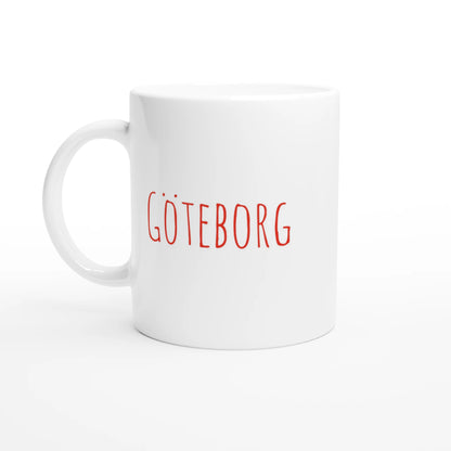 Göteborgsmugg med Amatic SC-tryck "Göteborg", närbild