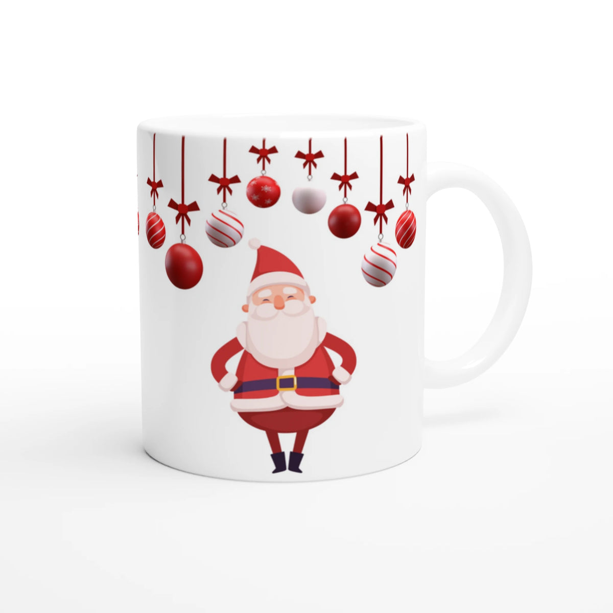 Keramisk julkopp 325 ml med leende tomte, perfekt julklapp till barn och vuxna