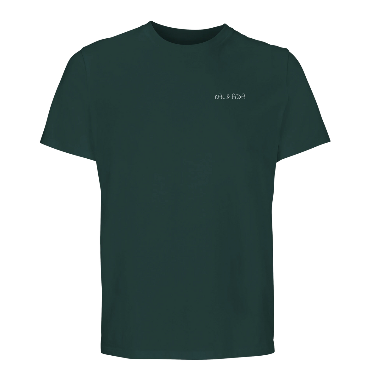 Mörkgrön Göteborg t-shirt med "Kal & Ada" tryckt på vänster bröst