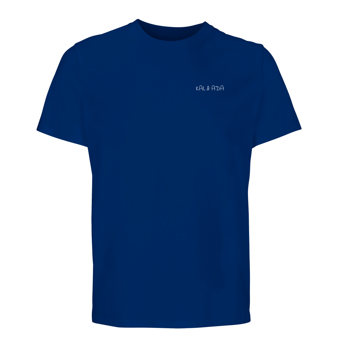 Blå Göteborg t-shirt med "Kal & Ada" tryckt på vänster bröst