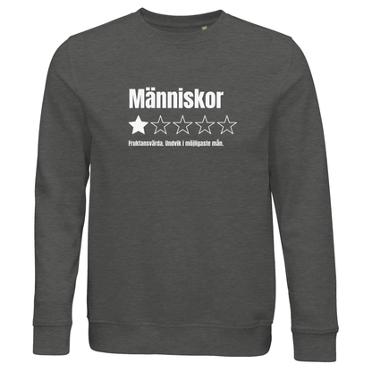 Unisex sweatshirt med humortryck Människor 1 stjärna, rund halsringning