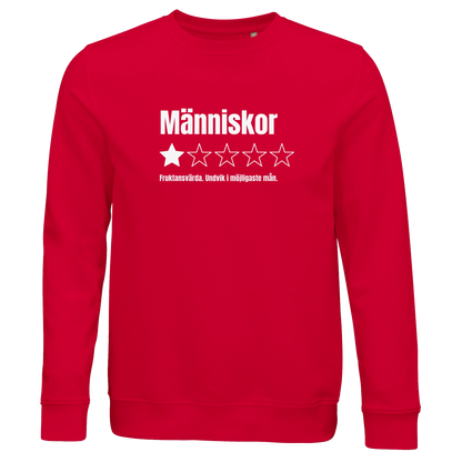 Unisex sweatshirt med humortryck Människor 1 stjärna, rund halsringning