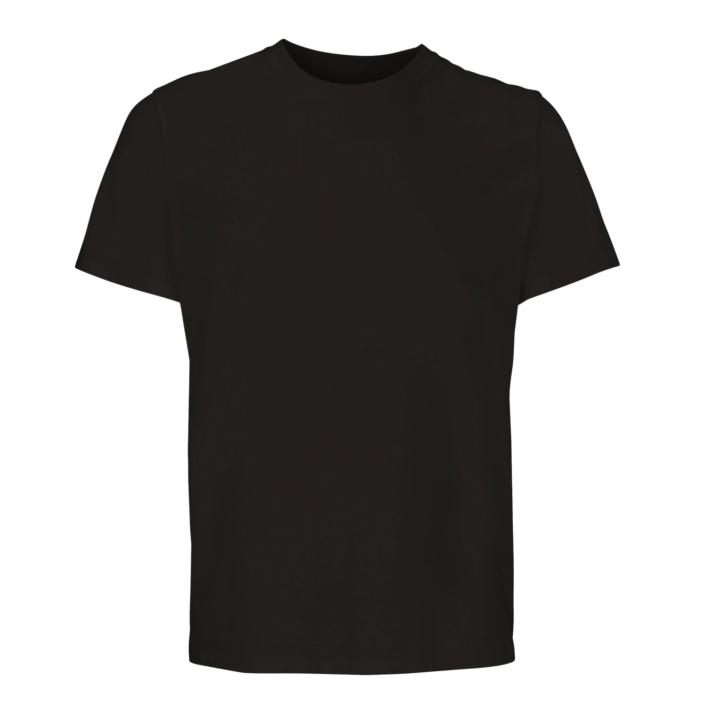 Framsidan av den svarta One More premium t-shirten. En ren och minimalistisk design som passar lika bra till träning som till vardags.