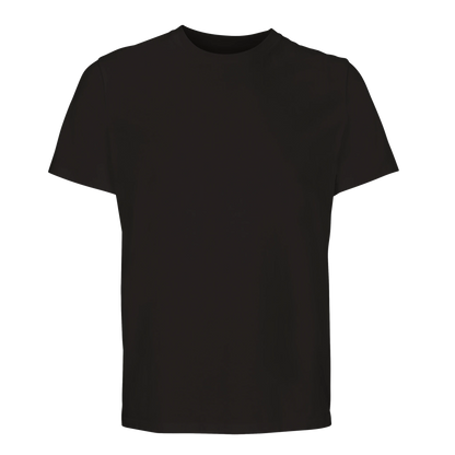 Framsidan av den svarta One More premium t-shirten. En ren och minimalistisk design som passar lika bra till träning som till vardags.