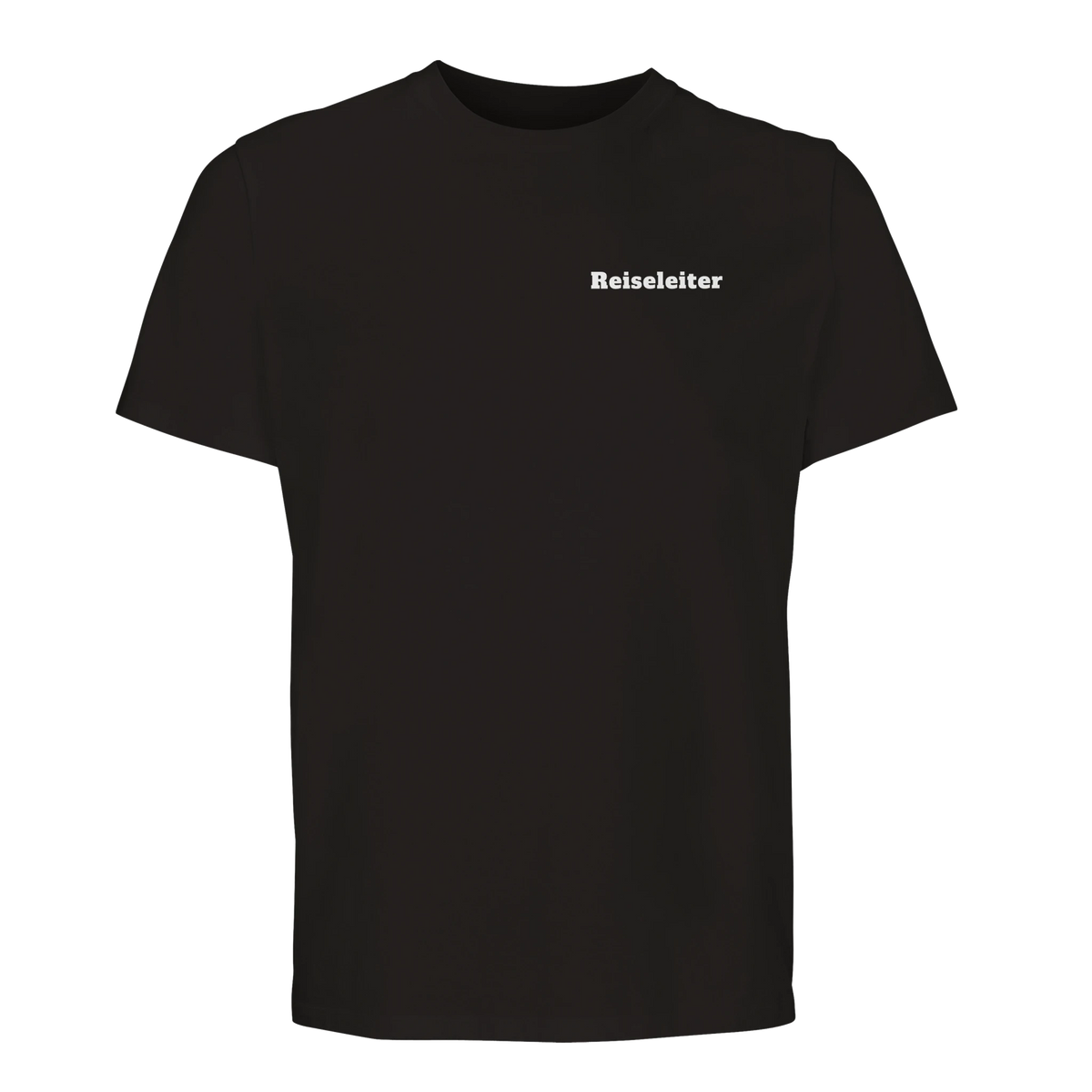 Svart Göteborg t-shirt med "Reiseleiter" tryckt på vänster bröst