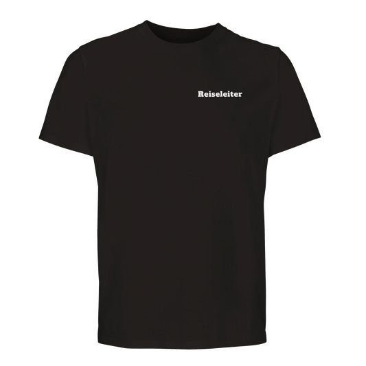 Svart Göteborg t-shirt med "Reiseleiter" tryckt på vänster bröst